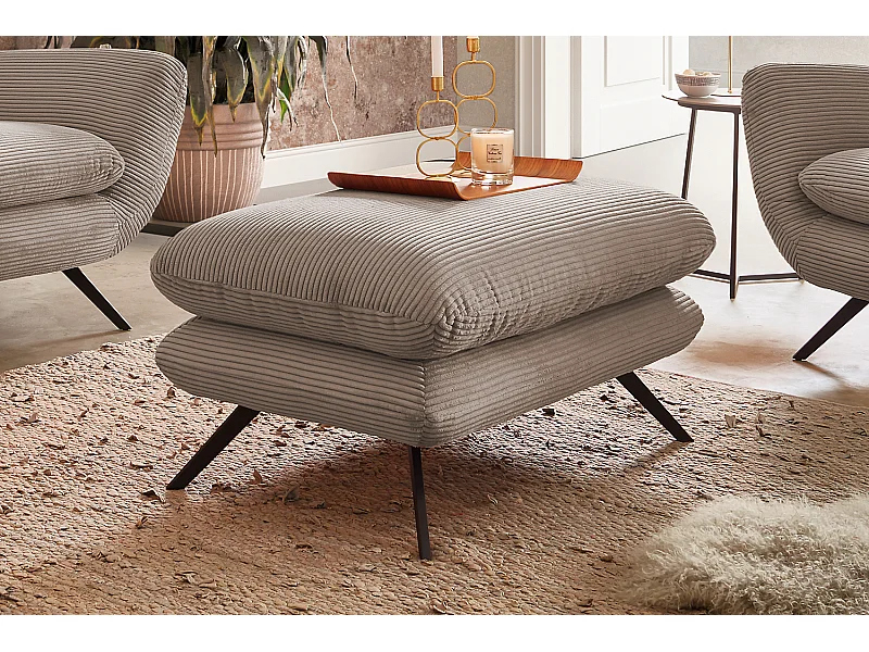 Hockerbank - Taupe Cord - CHARME