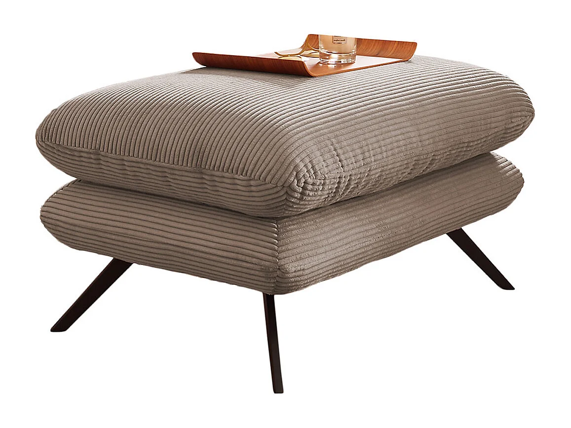 Polsterhocker - Taupe Cord - CHARME