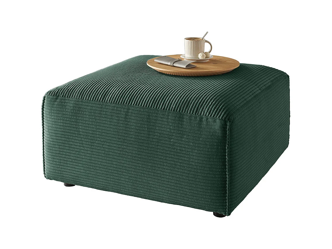 Polsterhocker - Smaragdgrün Cord - RANI