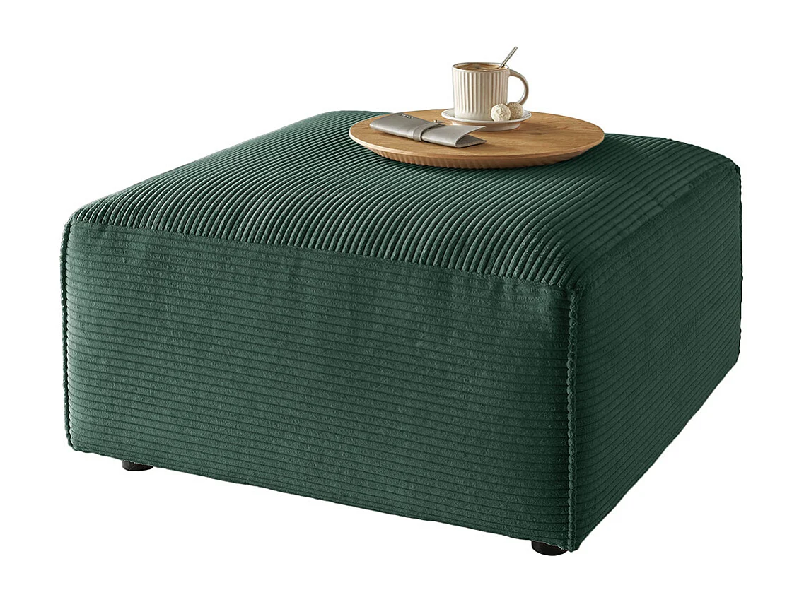 Polsterhocker - Smaragdgrün Cord - RANI