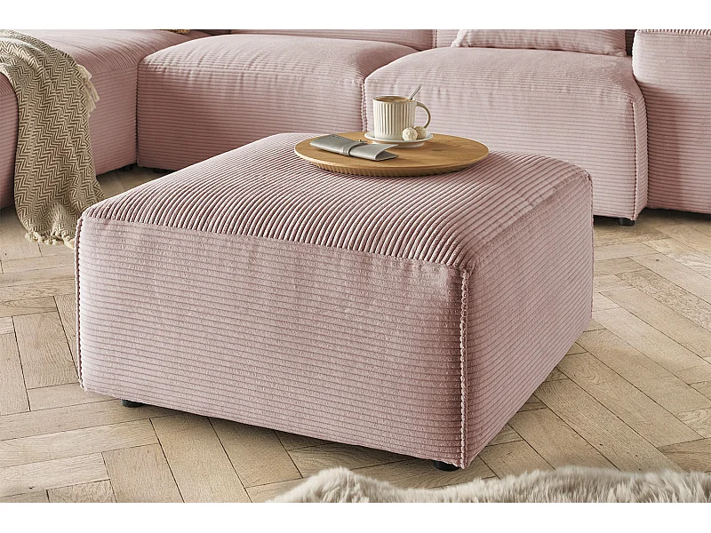 Pouf - Rosa Velluto a coste - RANI