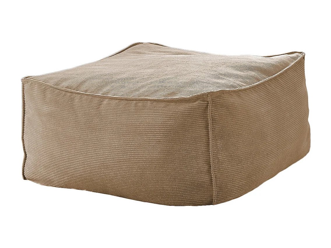 Pouf rembourré - taupe  - ALEA