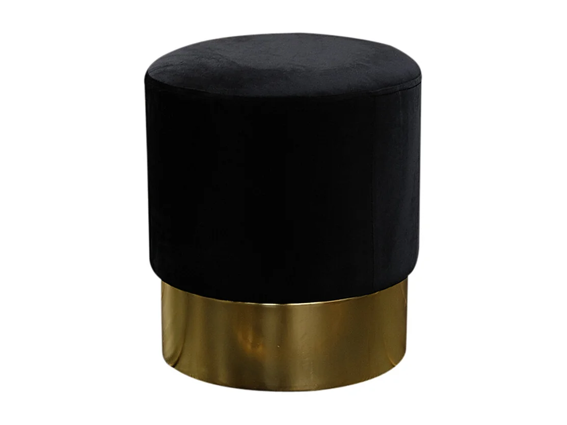 Polsterhocker - Schwarz Velvet - LIZA