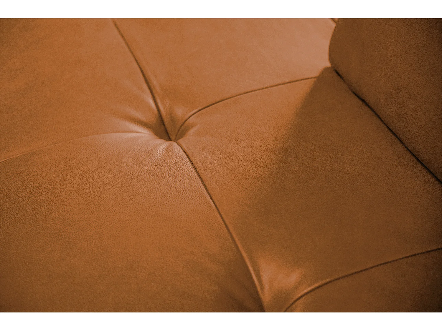 Pouf rembourré - marron cuir - WIOLO