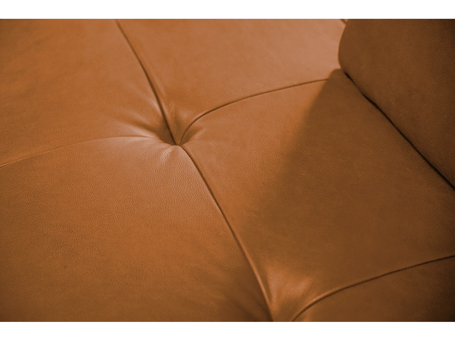 Pouf rembourré - marron cuir - WIOLO