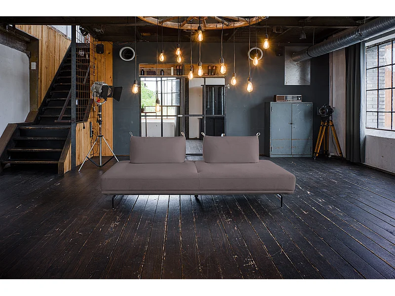 Schlafsofa - Violett Webstoff - CANE