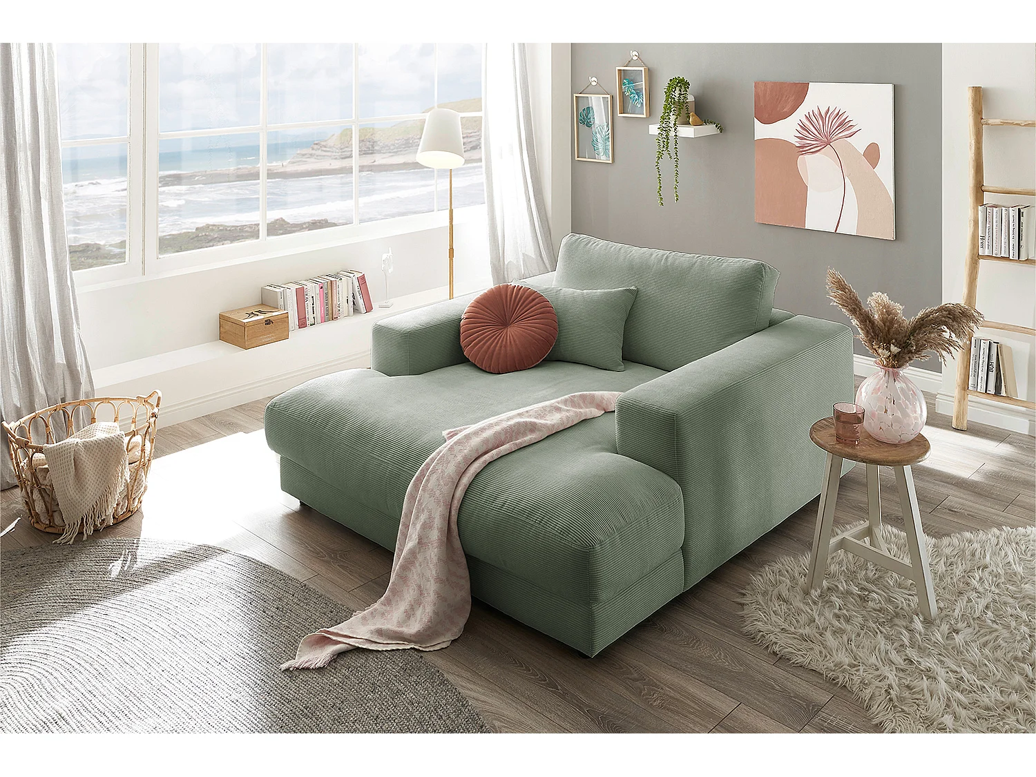 Relaxligstoel - Groen Koord - MADELINE