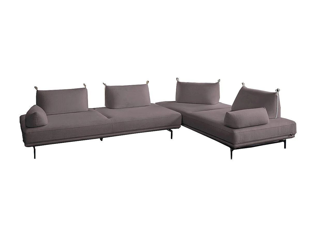Ecksofa - Violett Webstoff - CANE