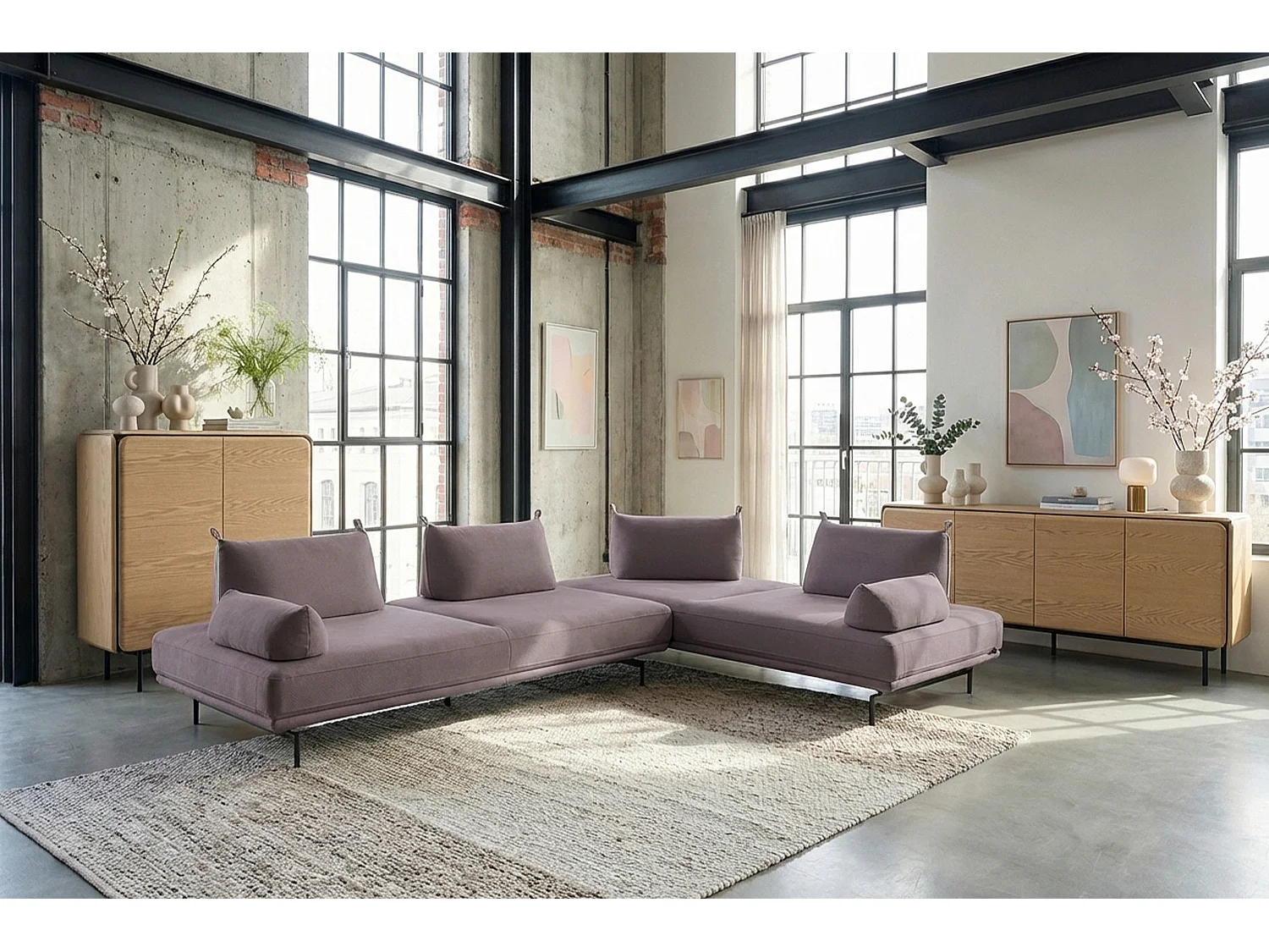 Divano letto - Violetta tessuto intrecciato - CANE