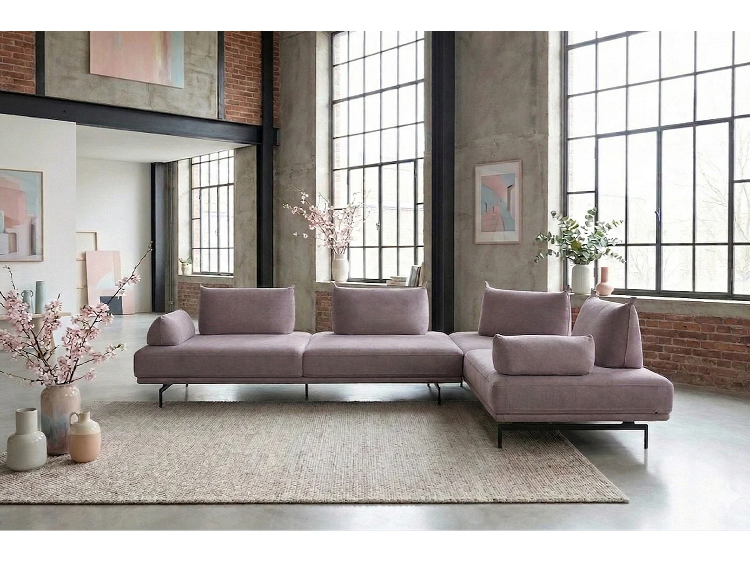 Divano letto - Violetta tessuto intrecciato - CANE