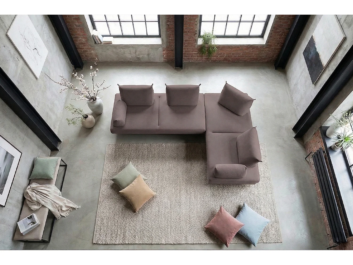 Divano letto - Violetta tessuto intrecciato - CANE