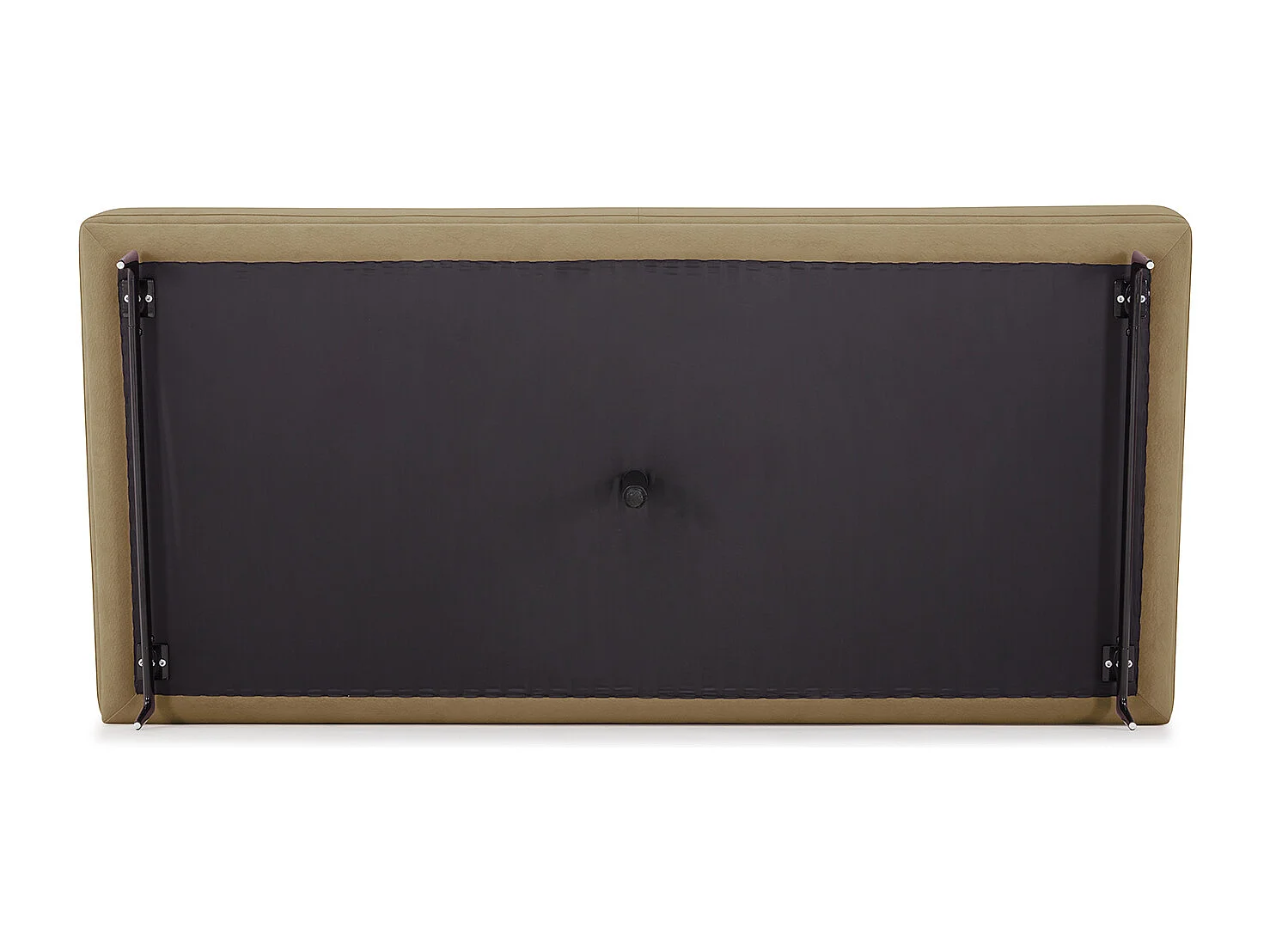 Canapé-lit - taupe tissu tissé - CANE