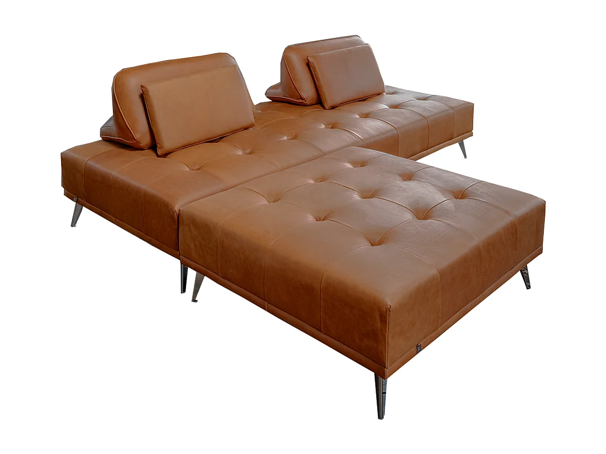 Divano letto - marrone pelle - WIOLO