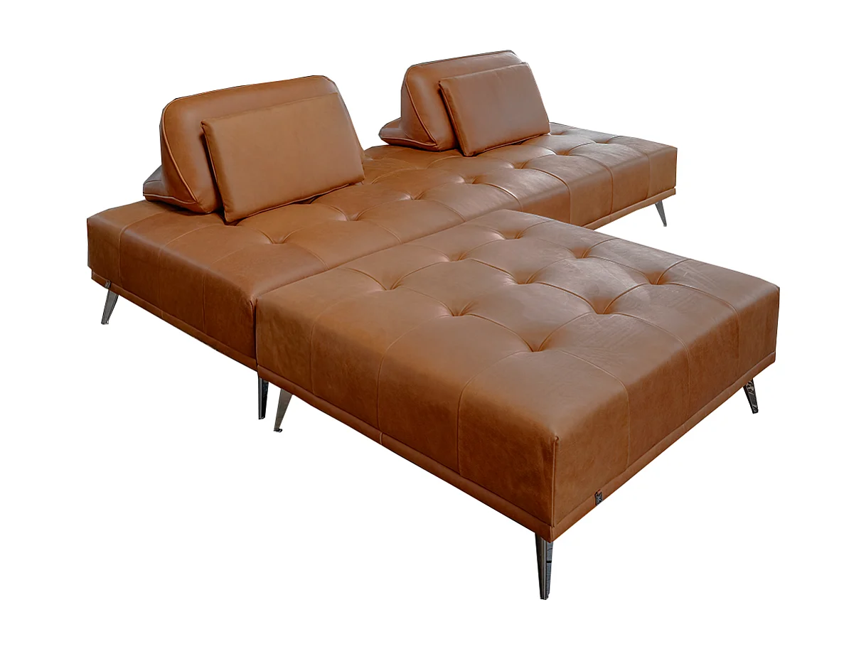 Divano letto - marrone pelle - WIOLO