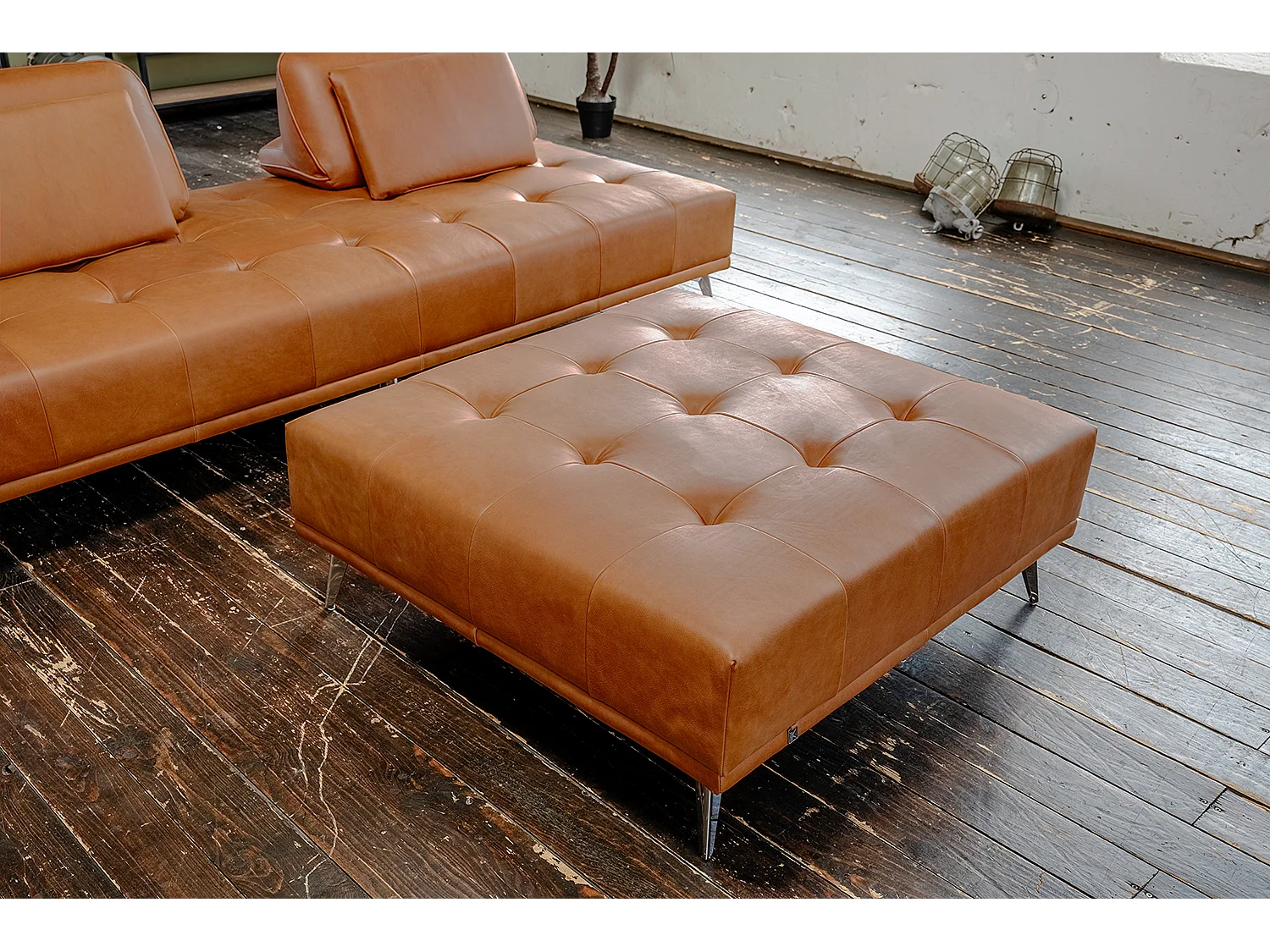 Divano letto - marrone pelle - WIOLO