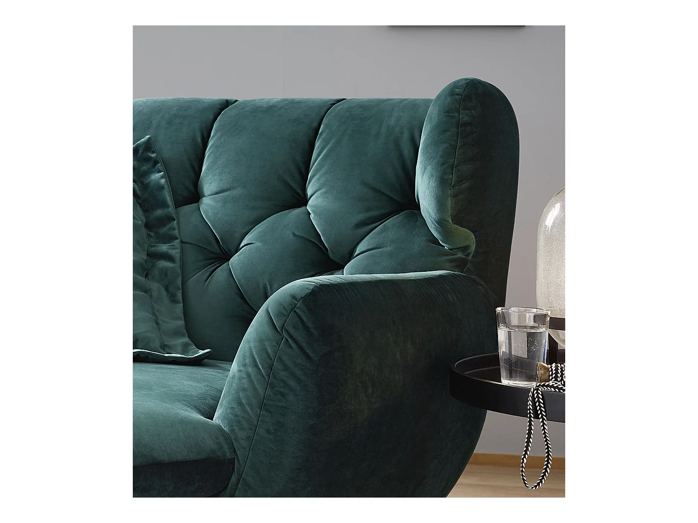 Chaise - vert émeraude Velours - CHARME