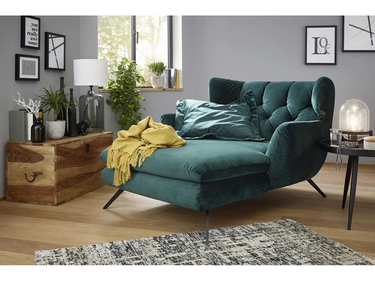 XXL fauteuil - Smaragdgroen Fluweel - CHARME