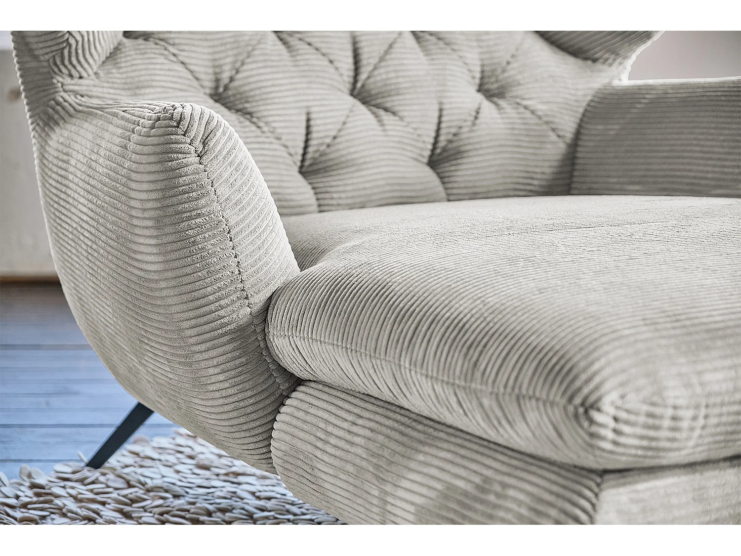 Langzit - Lichtgrijs Koord - CHARME