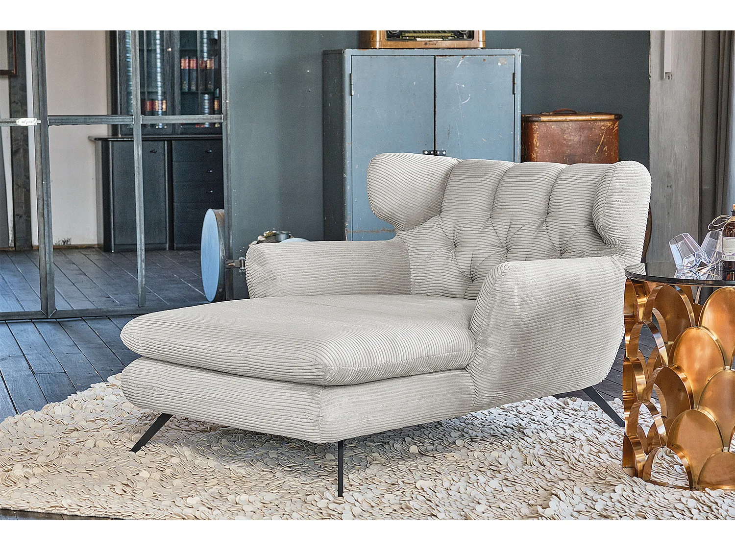 Langzit - Lichtgrijs Koord - CHARME