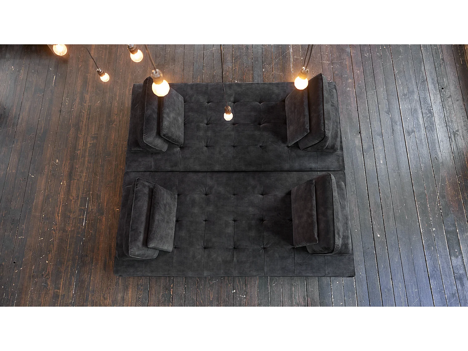 Lit de jour - anthracite Velours - WIOLO