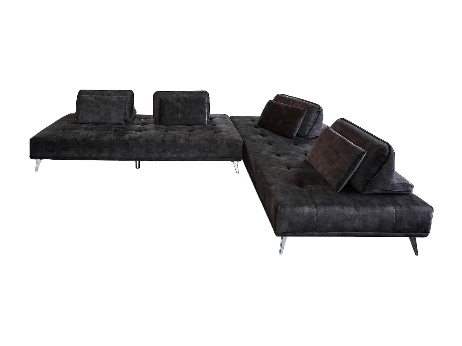 Divano letto - antracite velluto - WIOLO