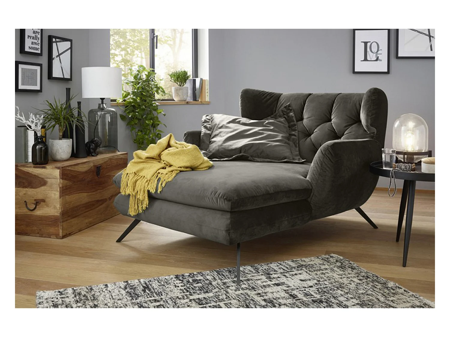 Longseat - Steingrau Velvet - CHARME