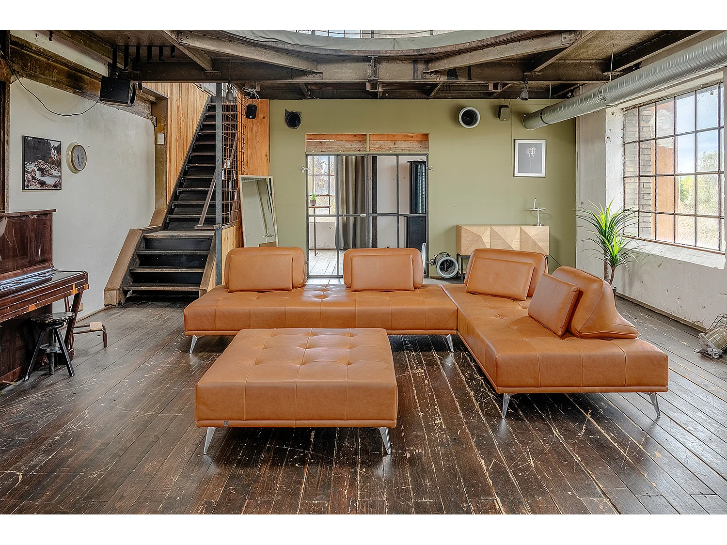 Lit de jour - marron cuir - WIOLO