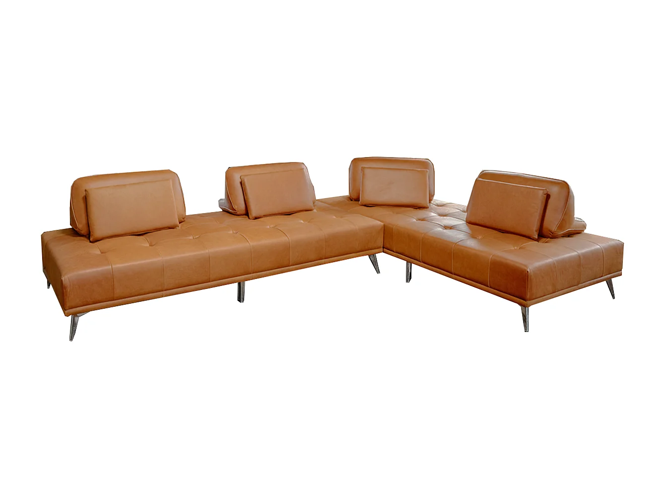 Divano letto - marrone pelle - WIOLO