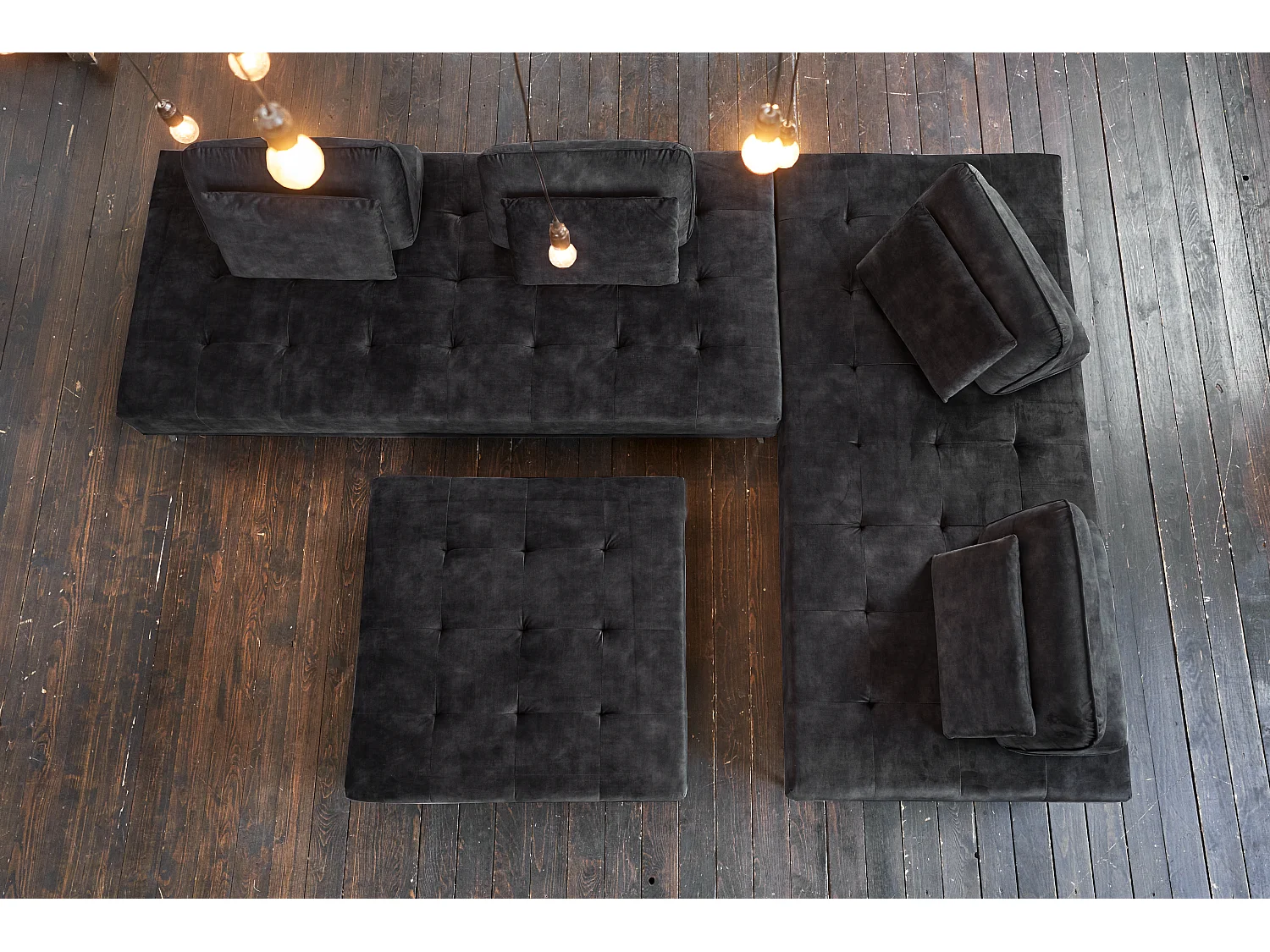Lit de jour - anthracite Velours - WIOLO