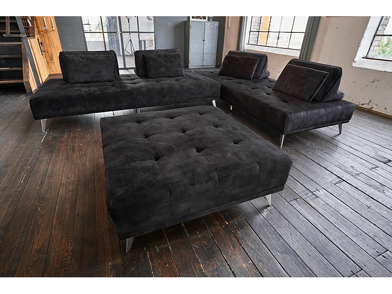 Divano letto - antracite velluto - WIOLO