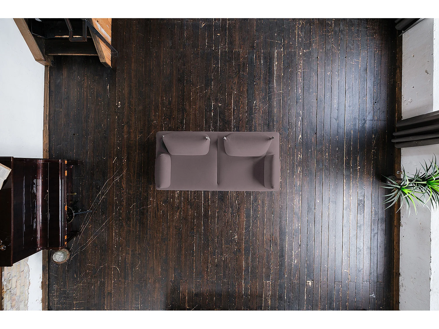 Schlafsofa - Violett Webstoff - CANE