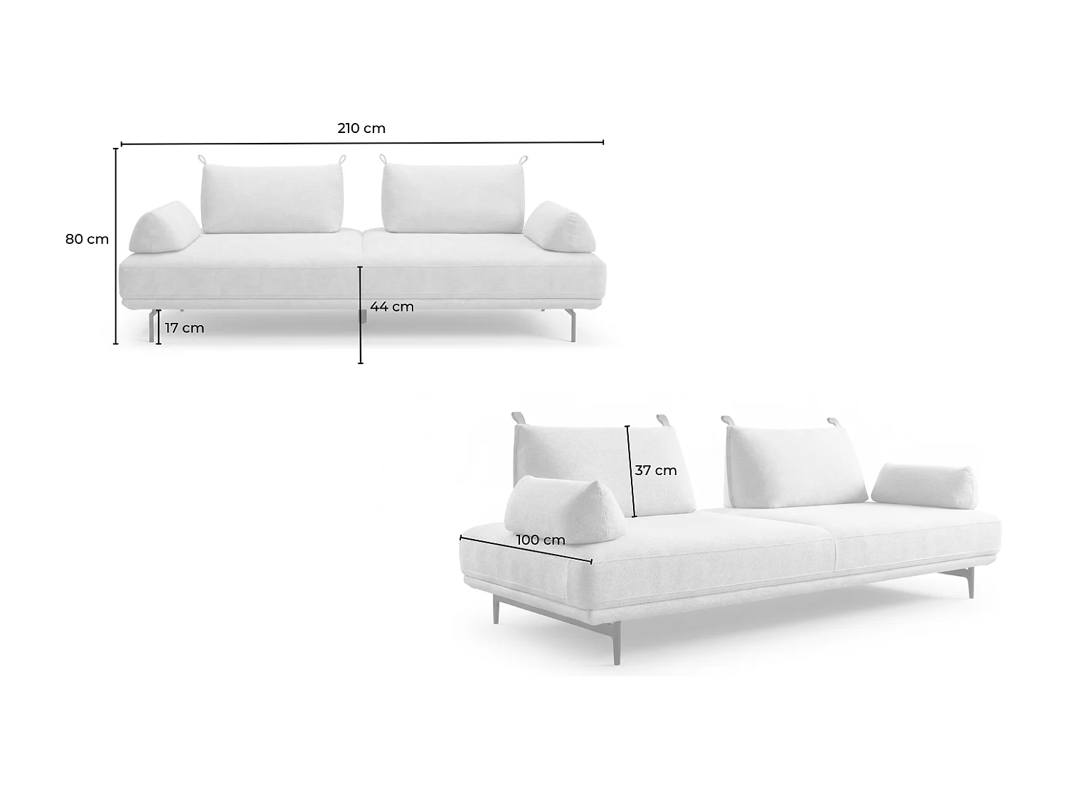 Daybed - Violett Webstoff - CANE