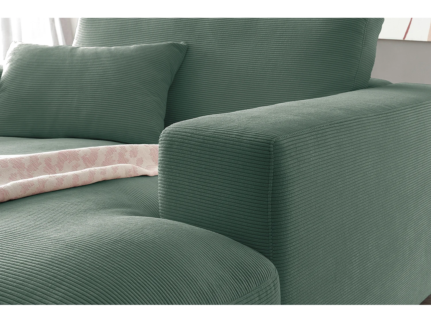 Chaise - vert émeraude Velours côtelé - MADELINE