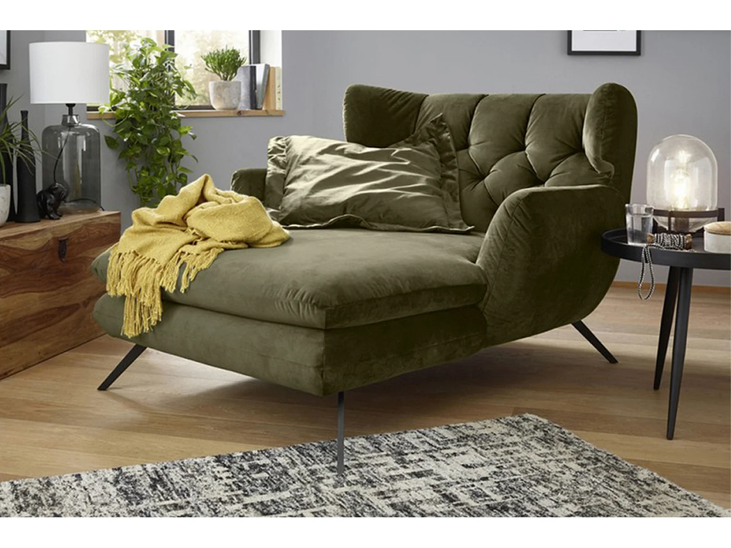 Langzit - Donkergroen Fluweel - CHARME