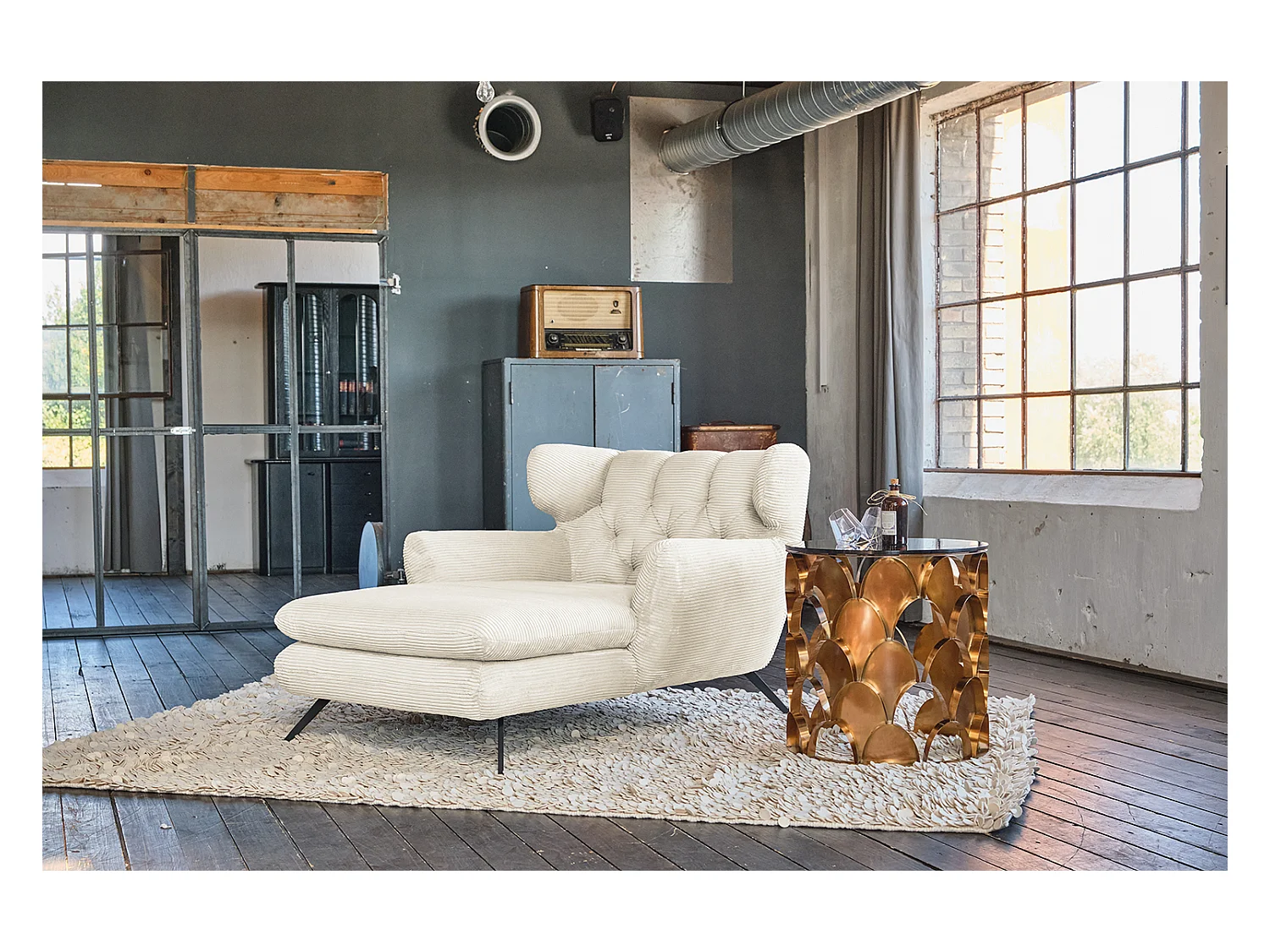 Sedile - beige Velluto a coste - CHARME