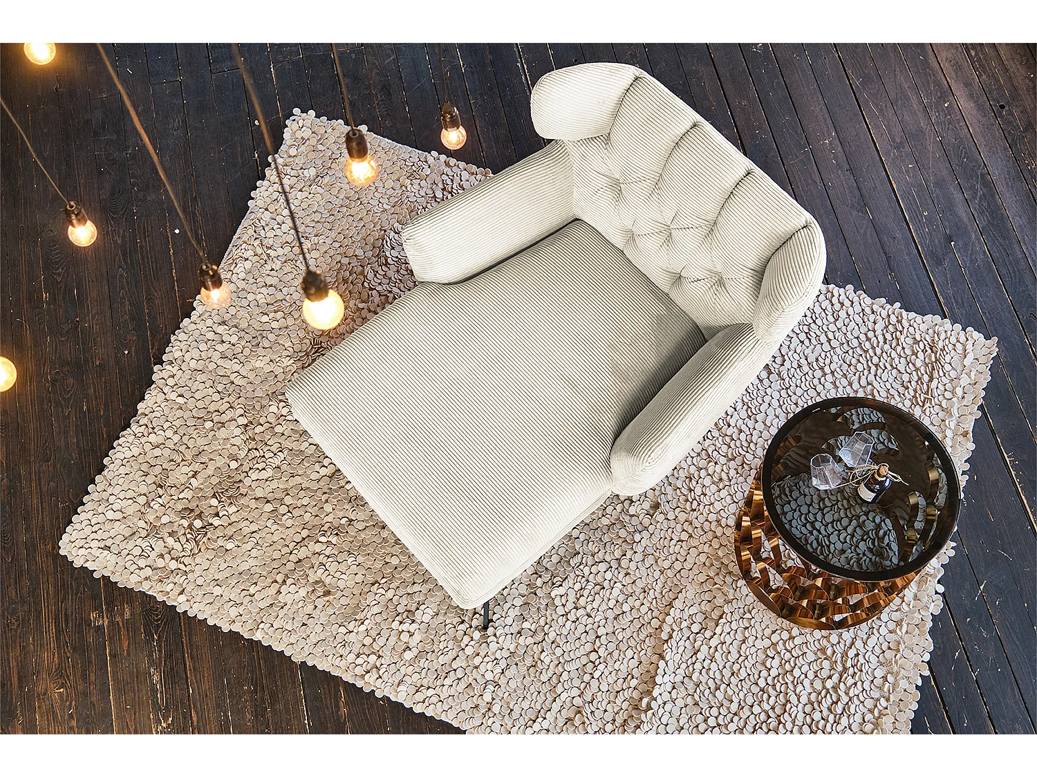 Langzit - Beige Koord - CHARME