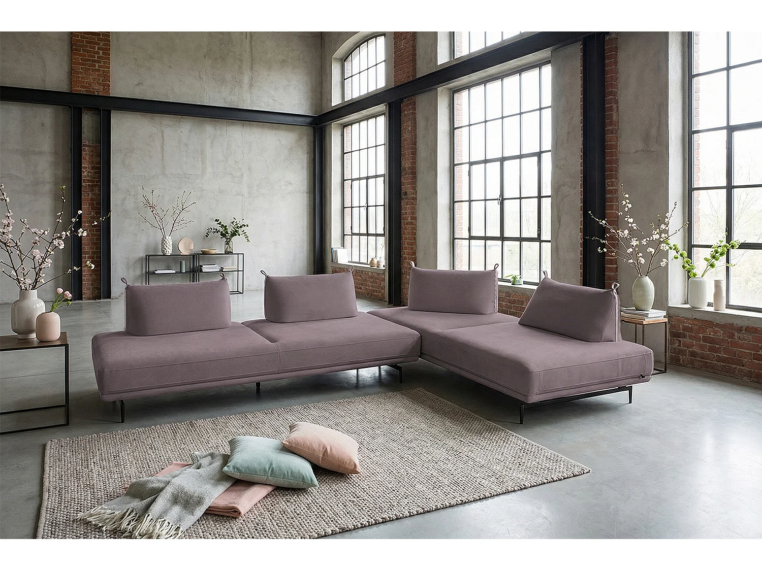 Divano letto - Violetta tessuto intrecciato - CANE