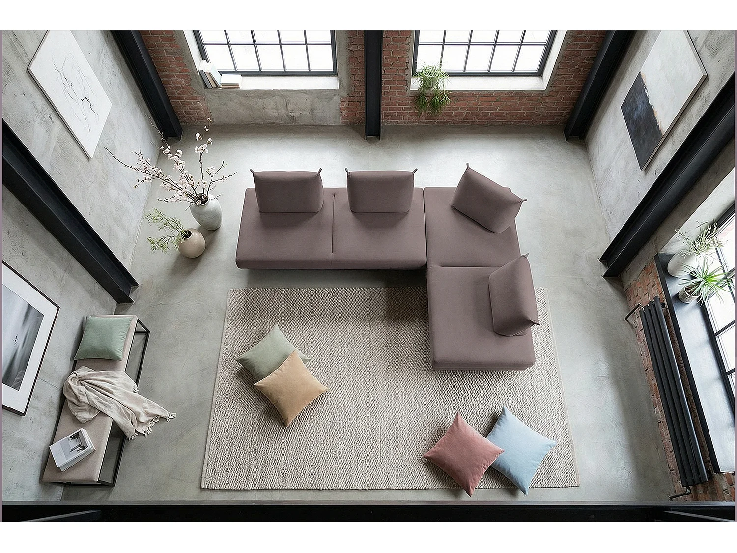 Divano letto - Violetta tessuto intrecciato - CANE