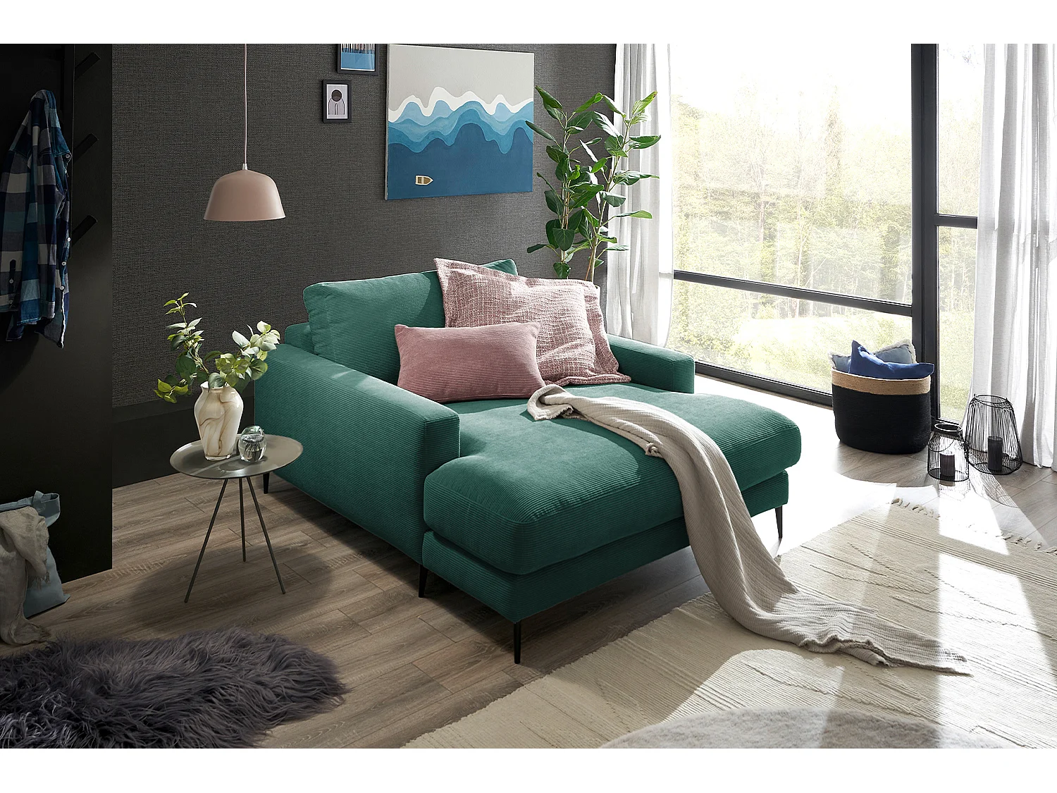 Siège - vert émeraude Velours côtelé - CARA