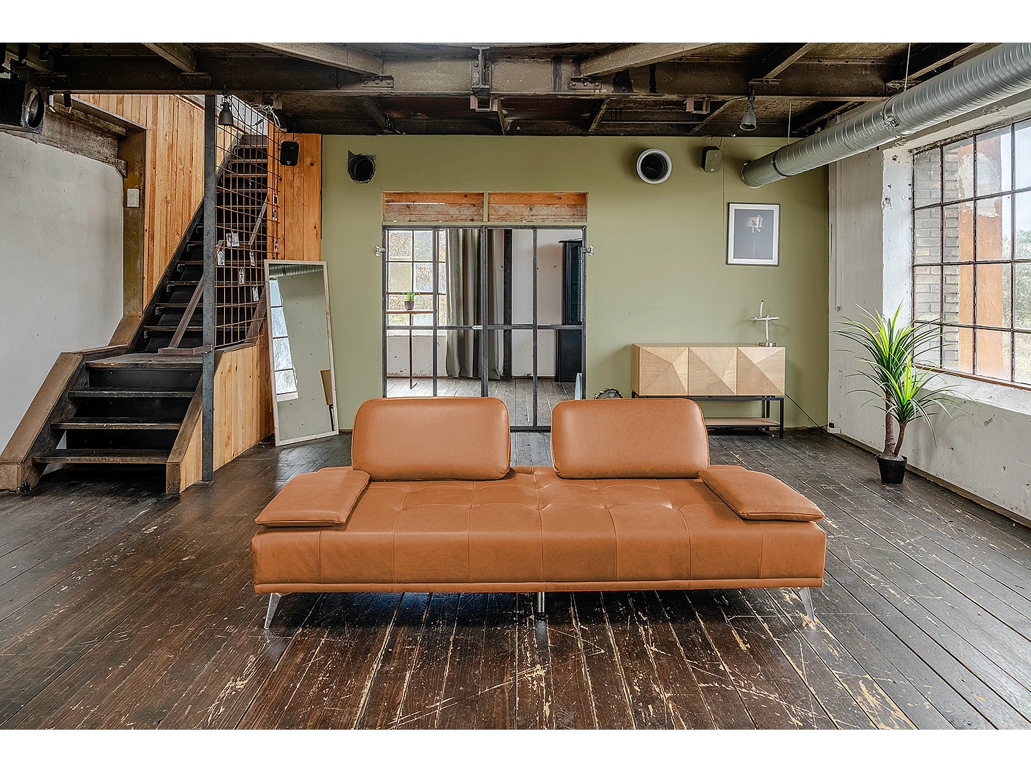 Daybed - Braun Leder - WIOLO