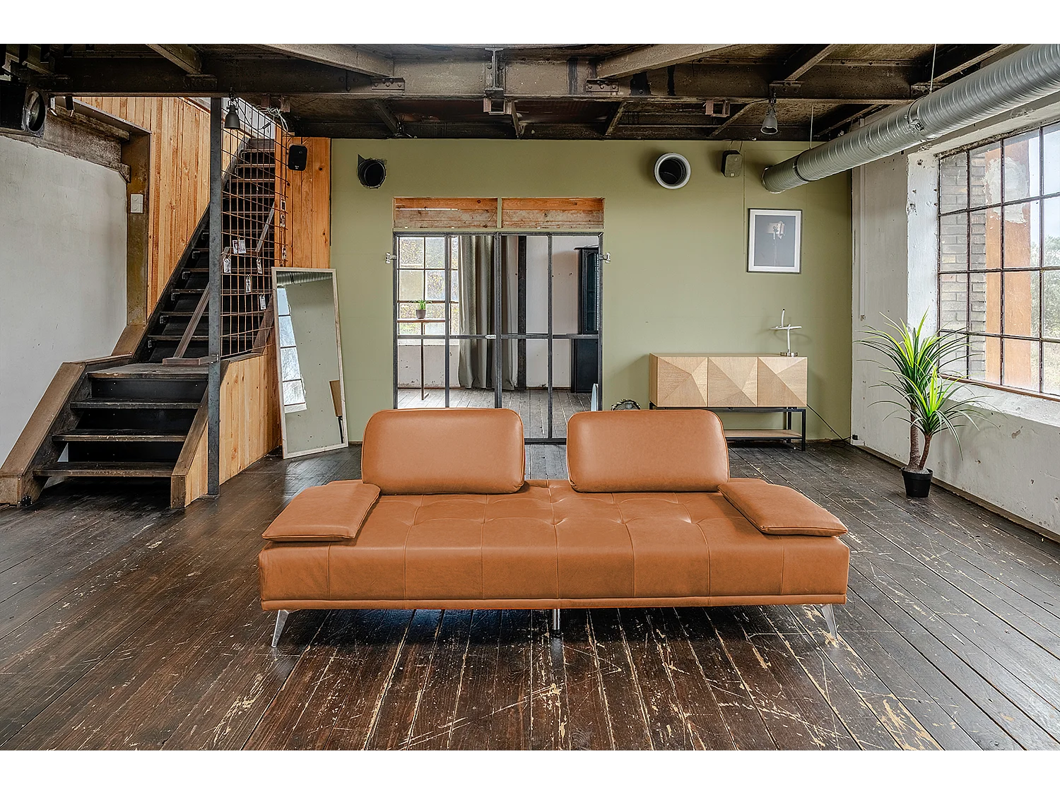 Daybed - Braun Leder - WIOLO