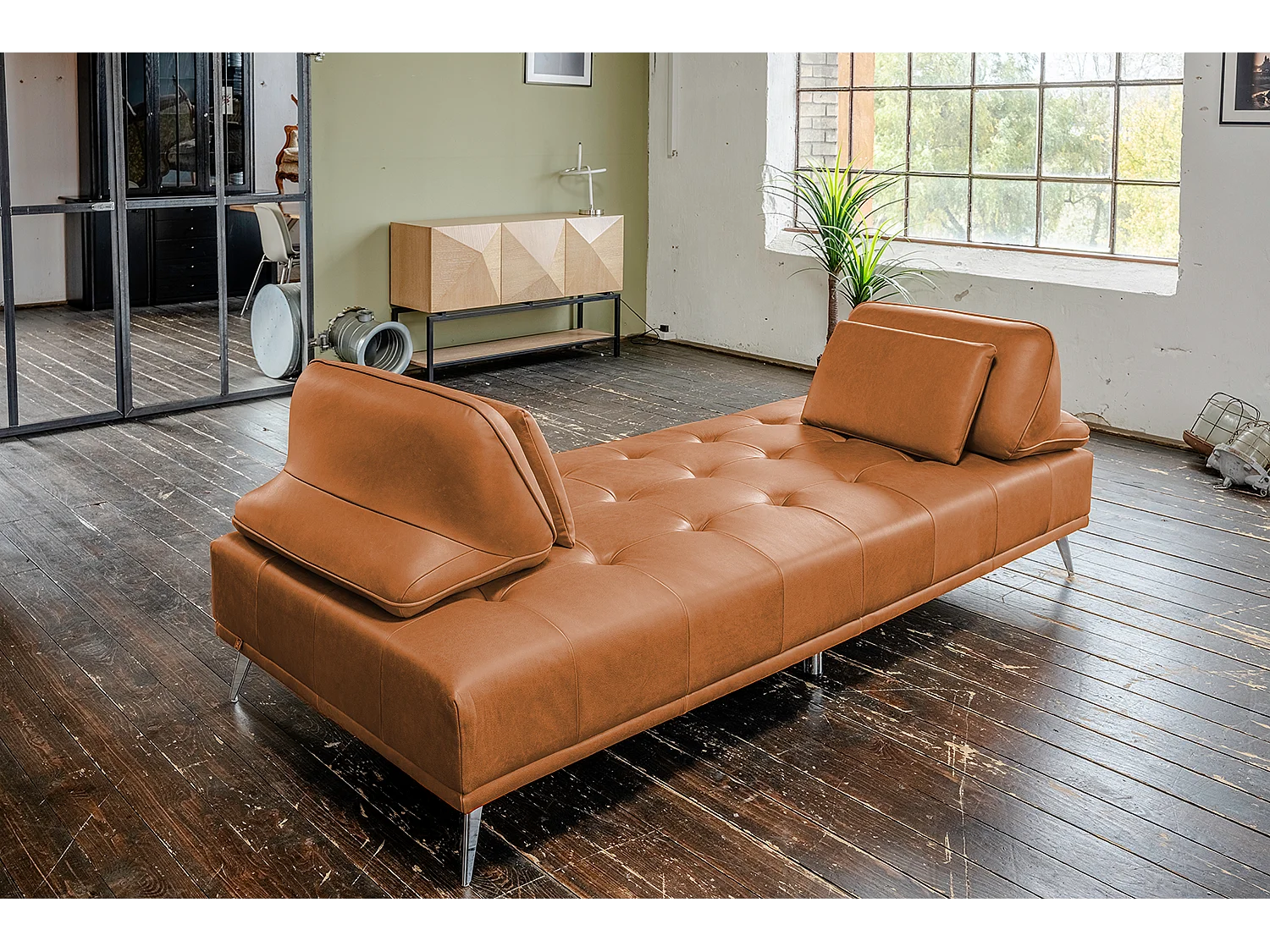 Daybed - Braun Leder - WIOLO