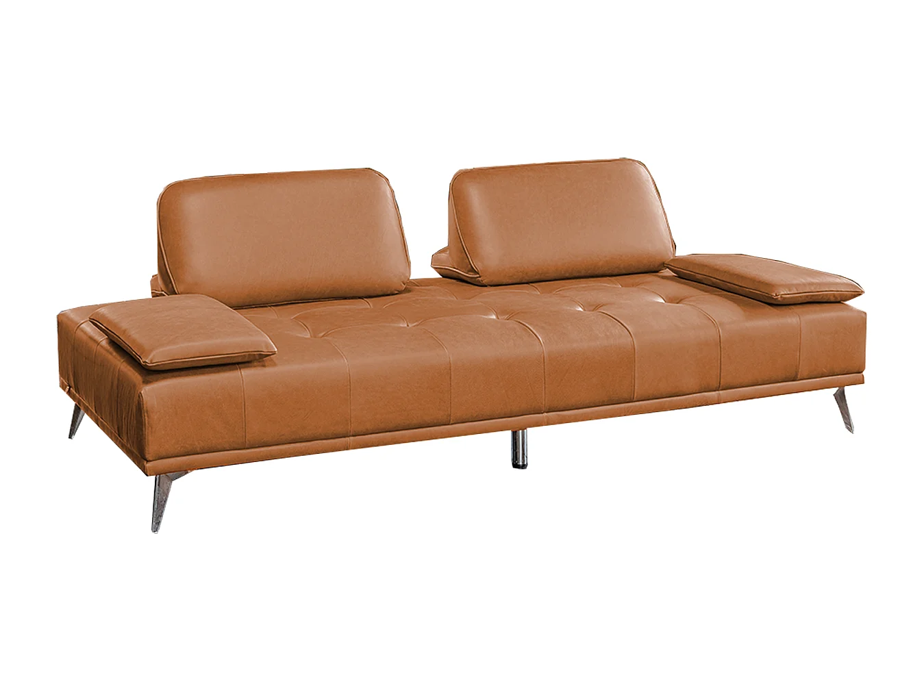 Divano letto - marrone pelle - WIOLO