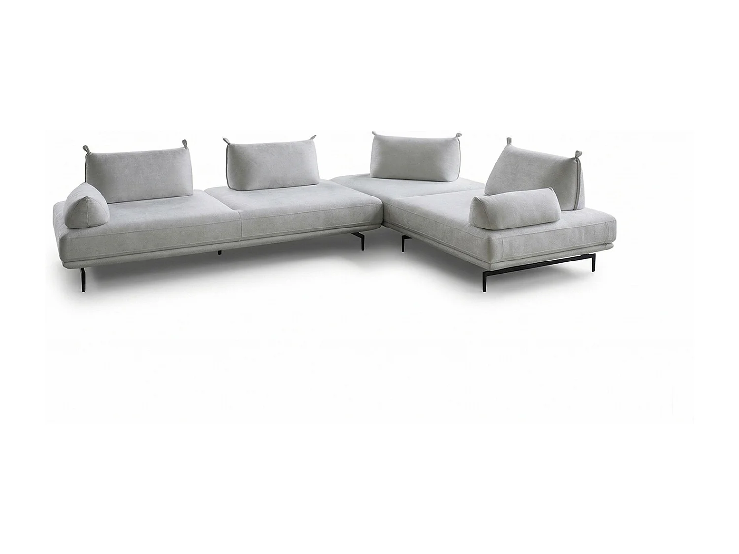 Divano letto - Grigio tessuto intrecciato - CANE