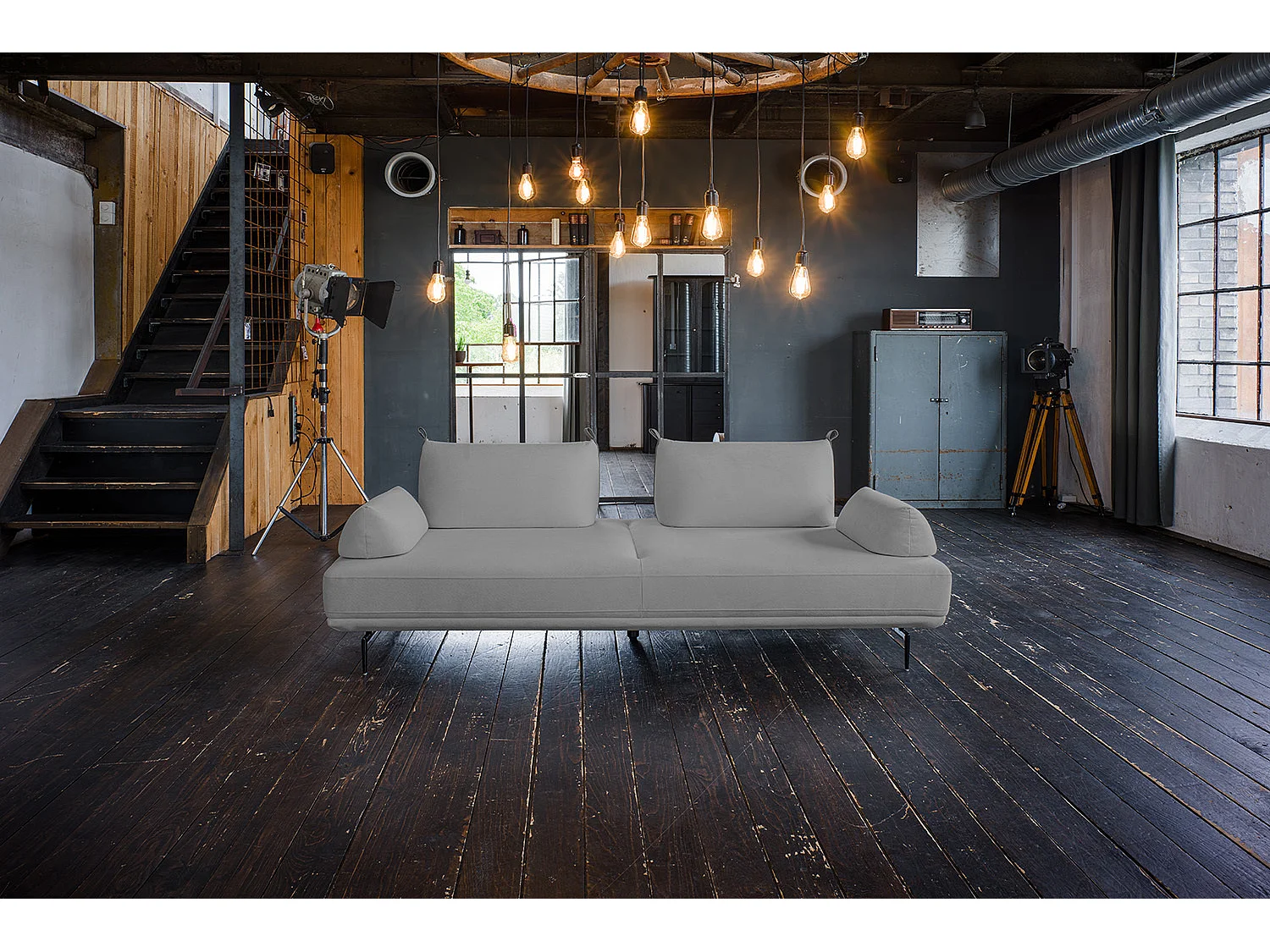 Divano - Grigio tessuto intrecciato - CANE