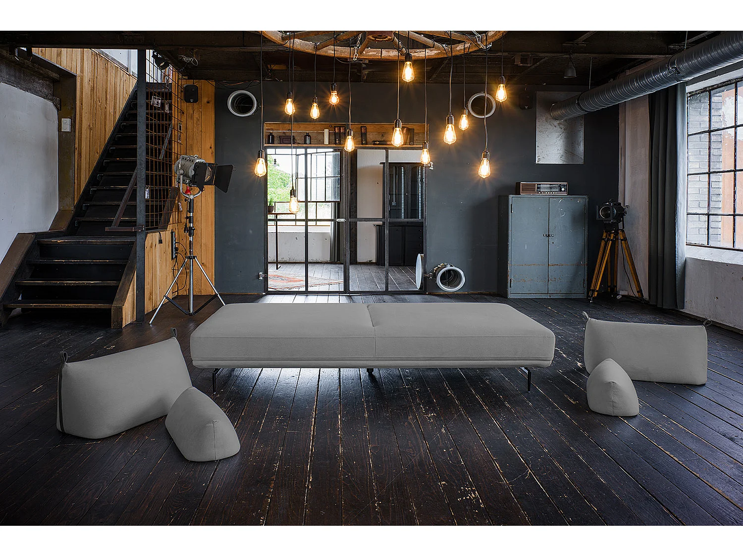 Divano - Grigio tessuto intrecciato - CANE