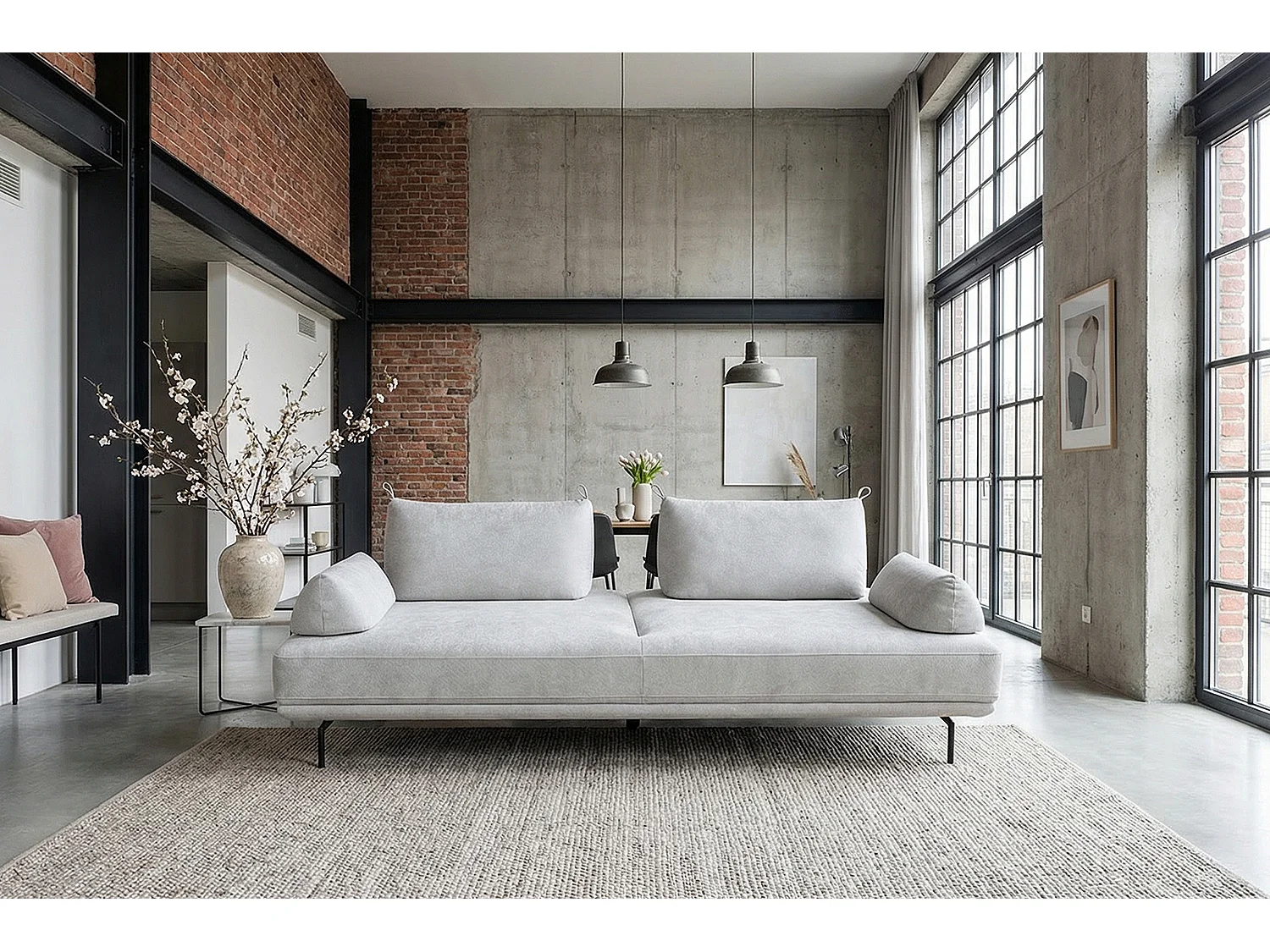 Daybed - Grau Webstoff - CANE