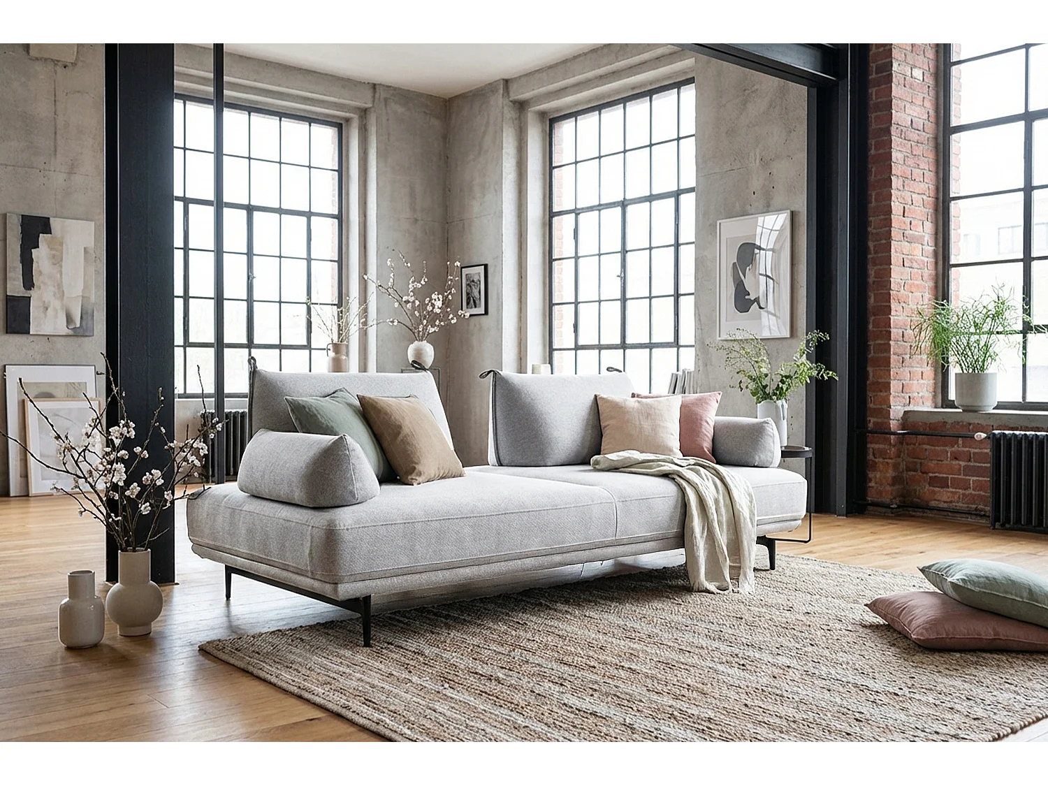 Daybed - Grau Webstoff - CANE