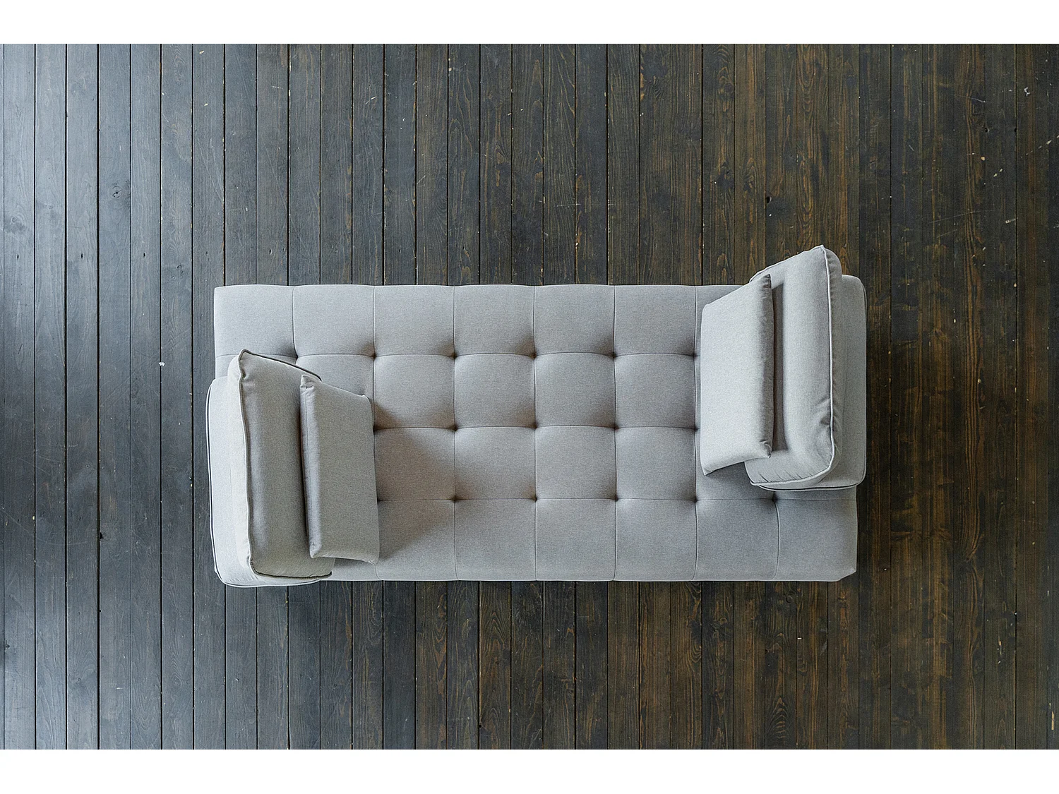 Canapé - gris clair tissu tissé - WIOLO