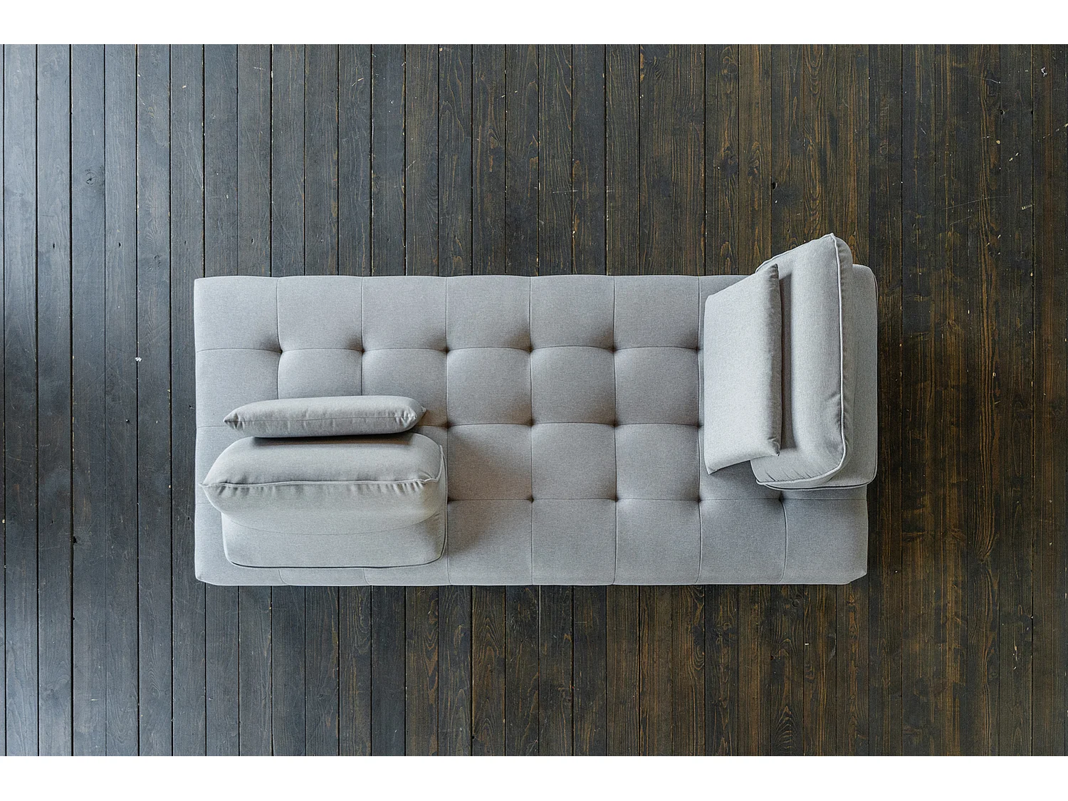 Canapé - gris clair tissu tissé - WIOLO